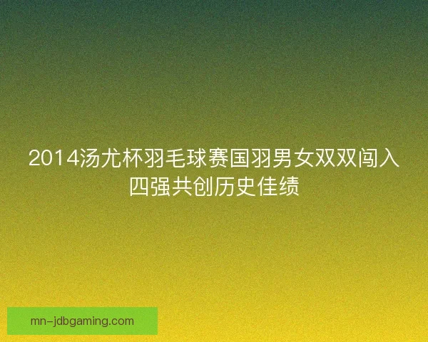 2014汤尤杯羽毛球赛国羽男女双双闯入四强共创历史佳绩