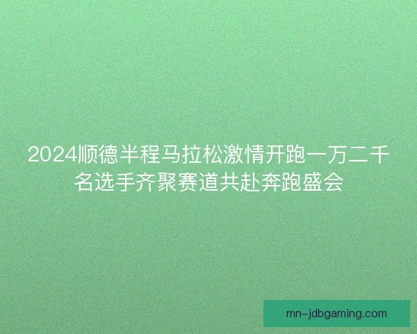 2024顺德半程马拉松激情开跑一万二千名选手齐聚赛道共赴奔跑盛会
